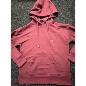 Athletic Men Long Sleeve Hooded Burgendy Sweater Sz S(4-6)